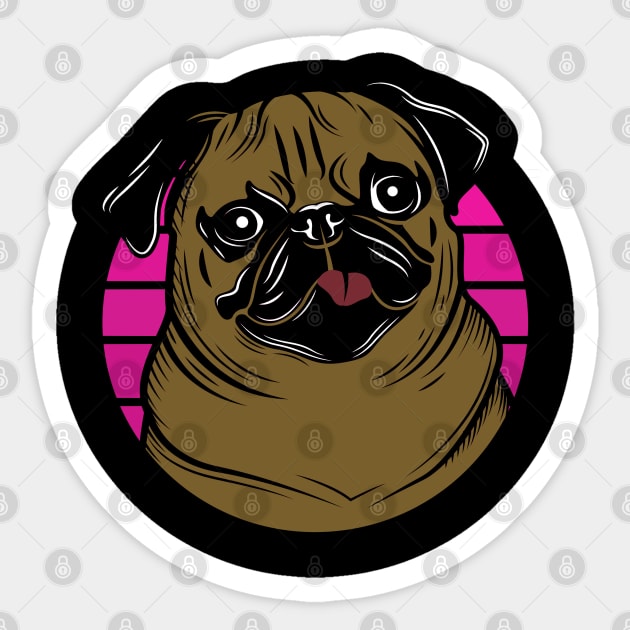 Pug Lover Sticker by FromBerlinGift